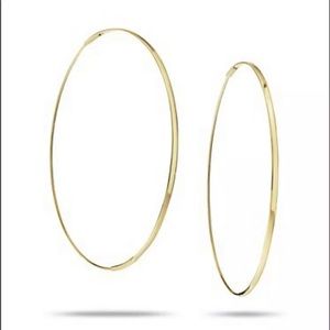 Yellow gold Lana hoops